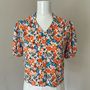 Ann Taylor Floral Blouse - XXS Petite